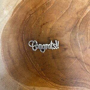 RETIRED James Avery "Congrats!!" Charm, Sterling Silver